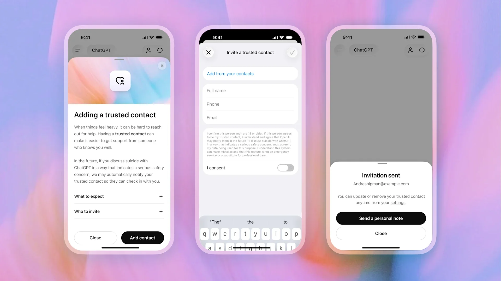 ChatGPT:hen tulossa Trusted Contact -ominaisuus mielenterveysongelmien hoitoon