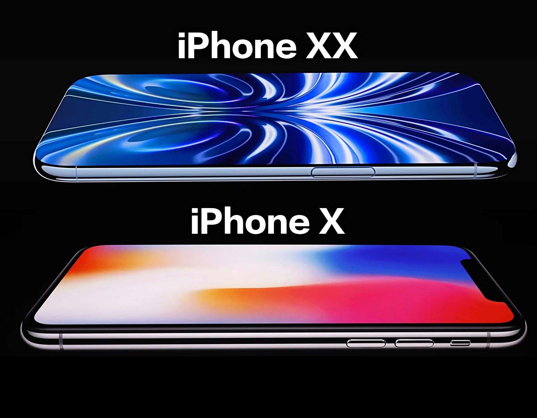 iPhone XX render-kuvat paljastivat radikaalin uudistuksen – koko näyttö ja Face ID piilossa
