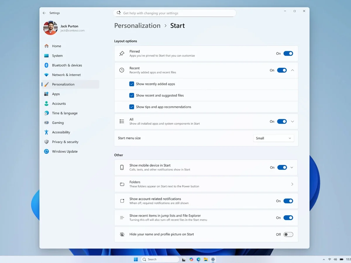 Windows 11 Build 26300.8553 tuo modulaarisen Käynnistä-valikon